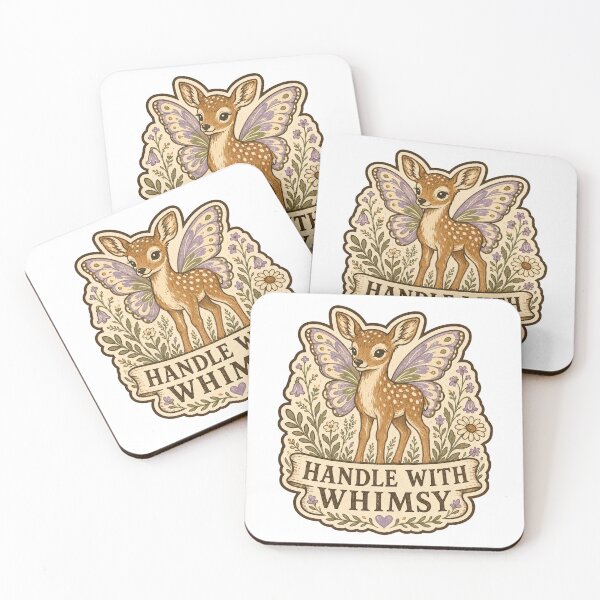 Item preview, Handle With Whimsy Fairy Fawn and Wildflowers designed and sold by Peak Pop Studio..