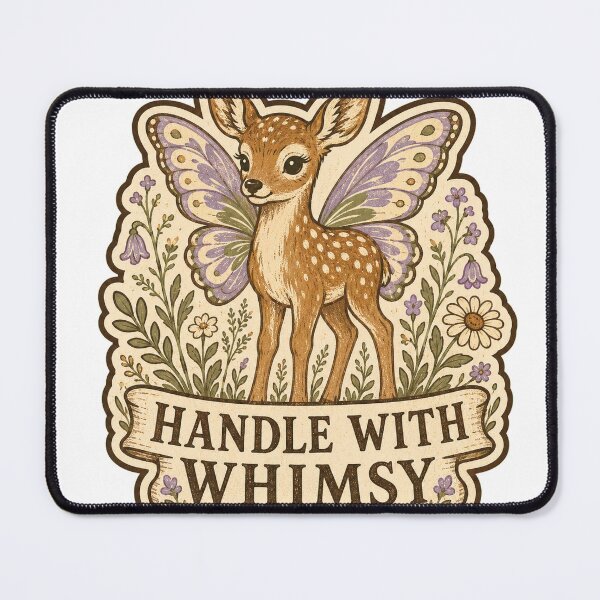 Item preview, Handle With Whimsy Fairy Fawn and Wildflowers designed and sold by Peak Pop Studio..