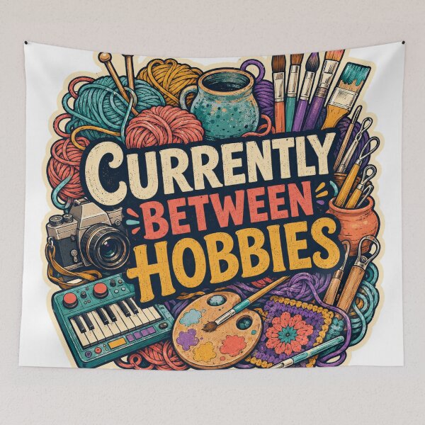 Item preview, Actualmente entre pasatiempos: Diseño de manualidades coloridas designed and sold by Peak Pop Designs | Funny Gifts, Cozy Art & Cute Animals .