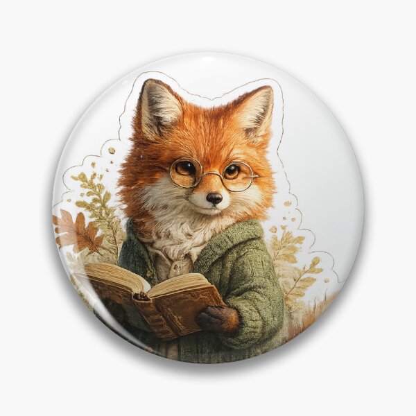 Item preview, Cozy Fox Librarian Reading Books designed and sold by Smoimi.