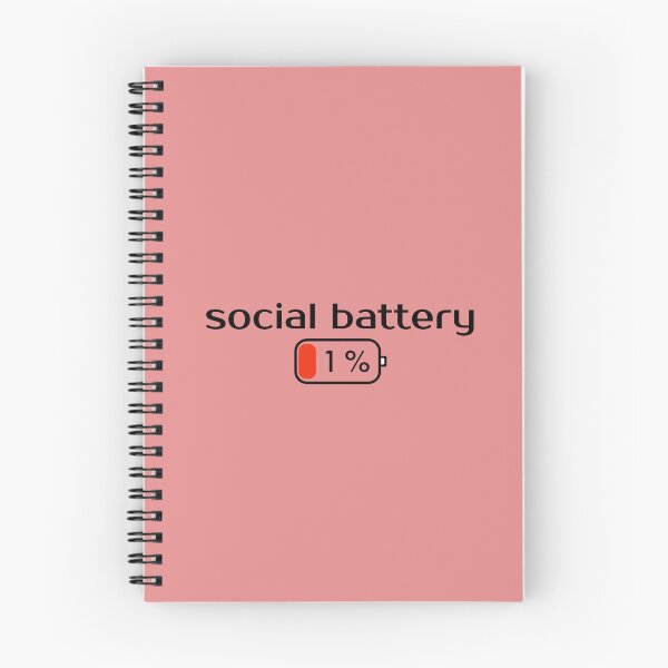 Item preview, Social Battery 1 Percent - Funny Introvert Minimalist Text designed and sold by Frafri92.