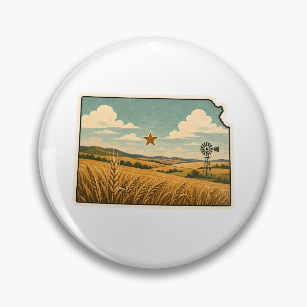 Item preview, Kansas State Map Watercolor designed and sold by ChemicalXShop.