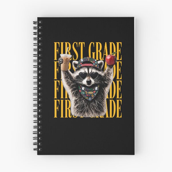 Item preview, First Grade Teacher Raccoon Coffee Apple School designed and sold by margamPagenberg.