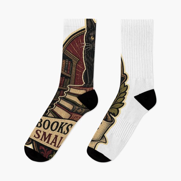 Item preview, Books Before Small Talk Black Cat Library designed and sold by Peak Pop Designs | Funny Gifts, Cozy Art & Cute Animals .