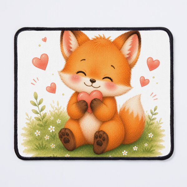 Item preview, Cute Fox Holding Heart | ❤️ Feeling Loved designed and sold by Snikdha.
