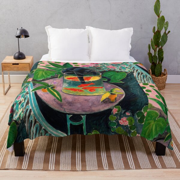 Item preview, Black Cat with Goldfish After Henri Matisse | Fauvist Botanical Wall Art Poster designed and sold by artofuniverse.