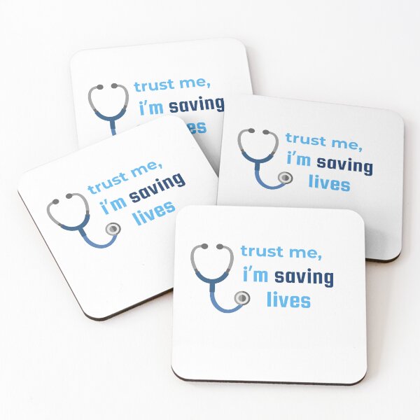 Item preview, Trust Me, I'm Saving Lives Medical Sticker | Healthcare Worker Gift designed and sold by Gravixa.