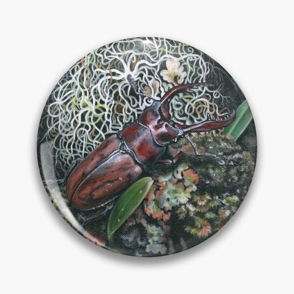 Item preview, Realistic Stag Beetle in Forest designed and sold by Anna Ratkevich.
