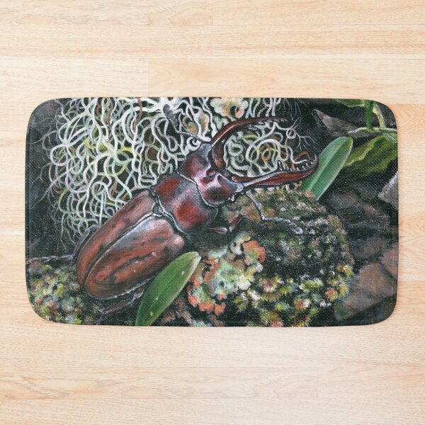 Item preview, Realistic Stag Beetle in Forest designed and sold by Anna Ratkevich.