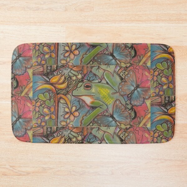 Item preview, Whimsical Frog & Butterfly Garden Art designed and sold by pbchan.
