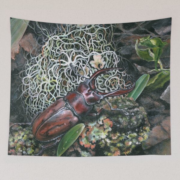 Item preview, Realistic Stag Beetle in Forest designed and sold by Anna Ratkevich.