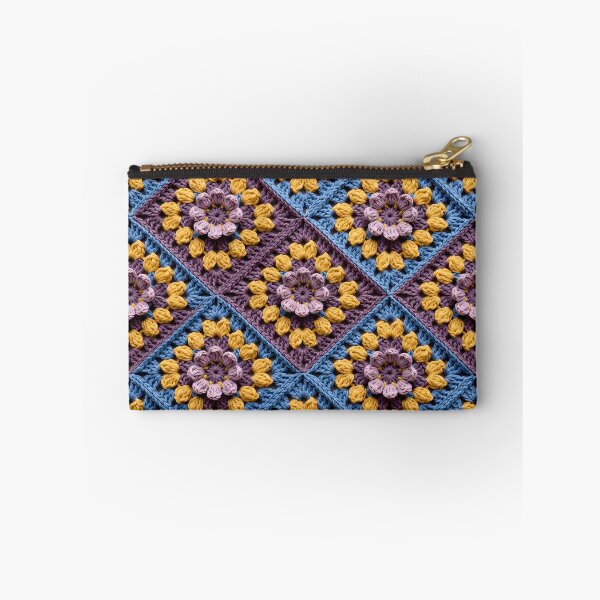 Item preview, Mustard Purple Crochet Diamond Pattern Boho Blanket designed and sold by LuisWorks.