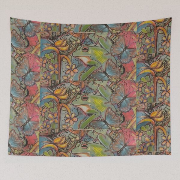 Item preview, Whimsical Frog & Butterfly Garden Art designed and sold by pbchan.