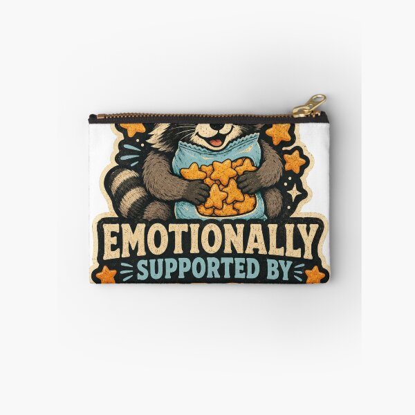 Item preview, Emotionally Supported by Snacks Cute Raccoon designed and sold by Peak Pop Designs | Funny Gifts, Cozy Art & Cute Animals .