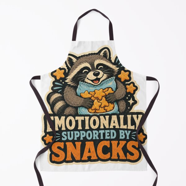 Item preview, Emotionally Supported by Snacks Cute Raccoon designed and sold by Peak Pop Studio..