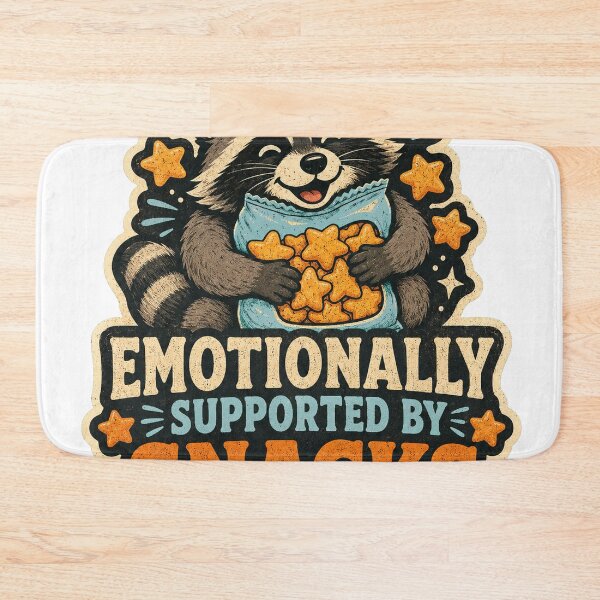 Item preview, Emotionally Supported by Snacks Cute Raccoon designed and sold by Peak Pop Studio..
