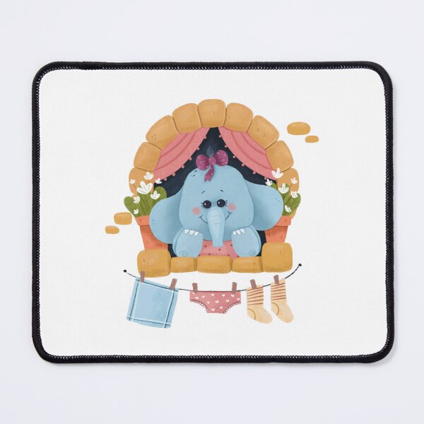 Item preview, Hello Elephant Cute Blue Baby Jumbo Window designed and sold by Martukadesign.
