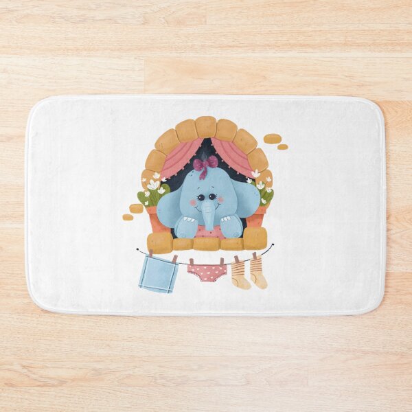 Item preview, Hello Elephant Cute Blue Baby Jumbo Window designed and sold by Martukadesign.