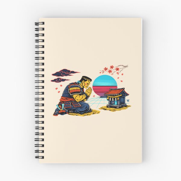Item preview, Neon Ukiyo‑E Samurai Frankenstein Praying designed and sold by KungPowUnicorn.