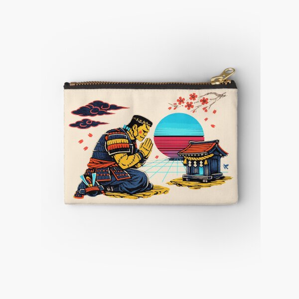 Item preview, Neon Ukiyo‑E Samurai Frankenstein Praying designed and sold by KungPowUnicorn.