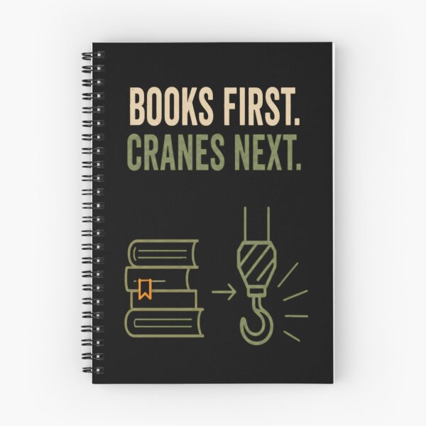 Item preview, Books First Cranes Next – Funny Crane Operator Back to School Design designed and sold by RusticMeadow.