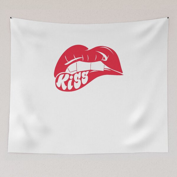 Item preview, Kiss Lips Bandage Graphic Design designed and sold by The secret storage room.