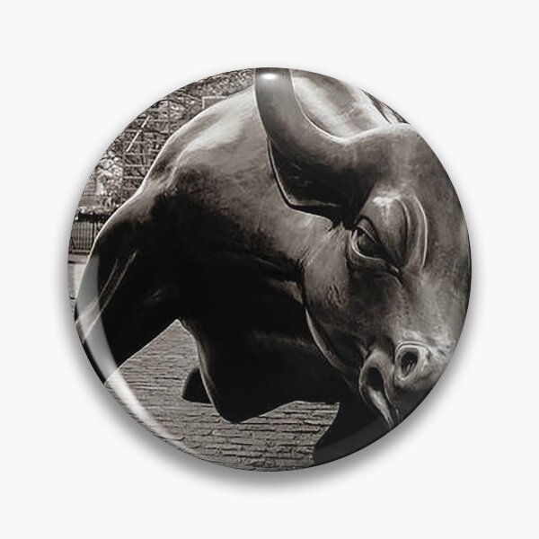 Item preview, Chaging Bull Wall Street Black White Finance designed and sold by stefandaug.