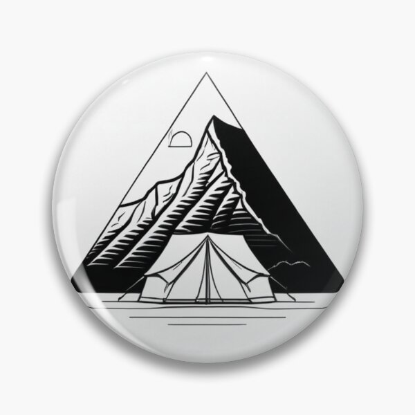 Item preview, Art - Stylized Mountain Illustration, 1960s Aesthetic designed and sold by Reverso-Design.
