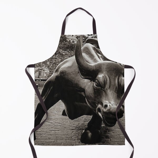 Item preview, Chaging Bull Wall Street Black White Finance designed and sold by stefandaug.