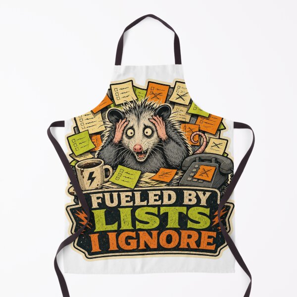 Item preview, Fueled by Lists I Ignore Chaotic Possum designed and sold by Peak Pop Designs | Funny Gifts, Cozy Art & Cute Animals .