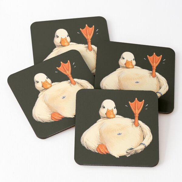 Item preview, Cute Duck Giving A High Five designed and sold by Funny Vintage Stickers And T-Shirts.