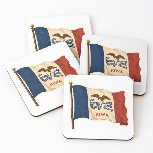 Item preview, Iowa State Flag Watercolor designed and sold by ChemicalXShop.