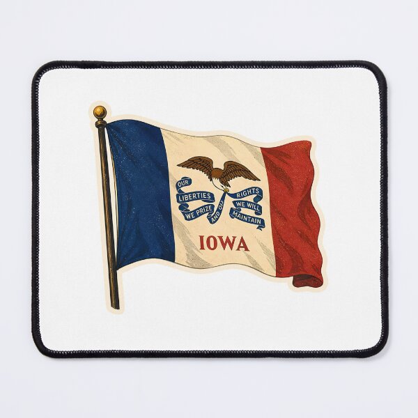 Item preview, Iowa State Flag Watercolor designed and sold by ChemicalXShop.