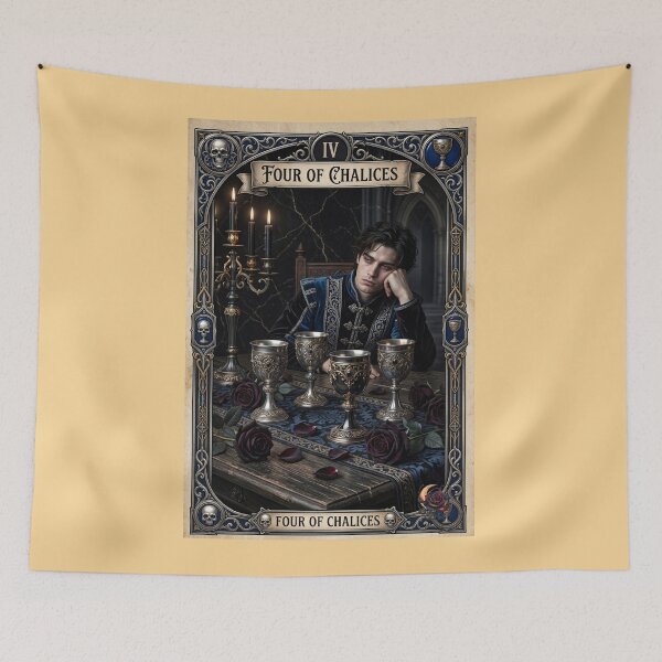 Item preview, Four of Chalices- tarot card designed and sold by Studio77-Gothic.