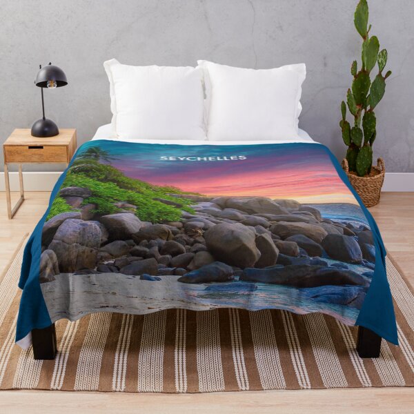 Item preview, Cartel de viaje moderno de Seychelles designed and sold by travelwitheric.