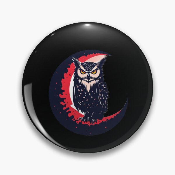 Item preview, Midnight Owl of the Blood Moon designed and sold by halibutgoatramb.
