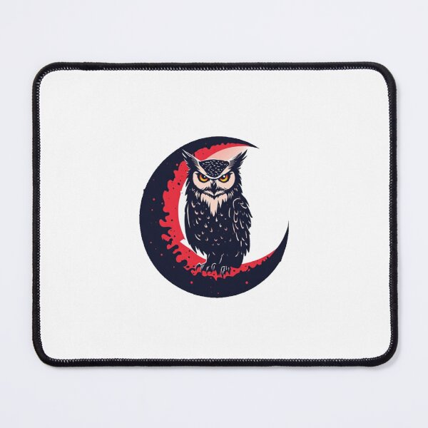 Item preview, Midnight Owl of the Blood Moon designed and sold by halibutgoatramb.