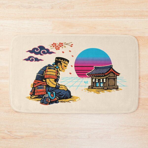 Item preview, Neon Ukiyo‑E Samurai Frankenstein Shrine designed and sold by KungPowUnicorn.