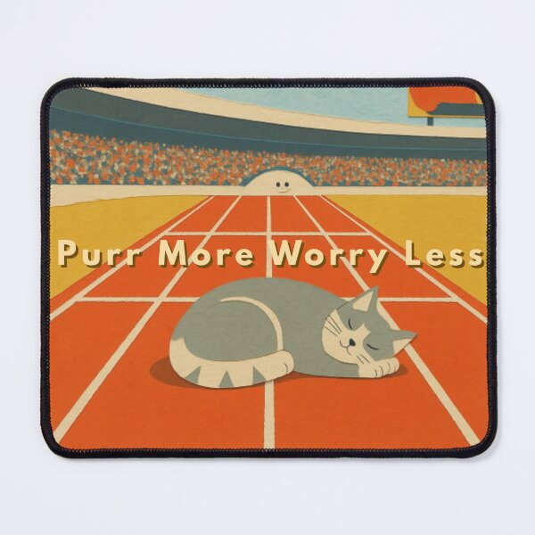 Item preview, Purr More, Worry Less designed and sold by TeeHee Puns.