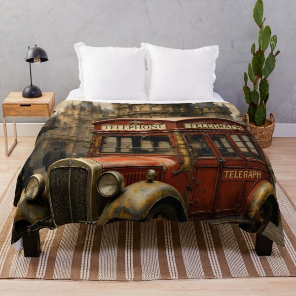 Item preview, Vintage Telephone Telegraph Van – Gothic Old City Steampunk Print designed and sold by Kaleidoscope Print.
