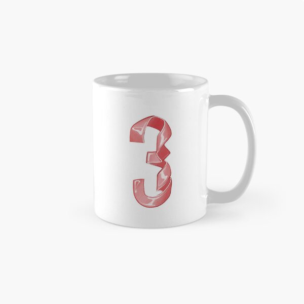 Item preview, Pattern Pink Ribbon Lettering, Number 3, alphabet typography designed and sold by 1centimetersqd.