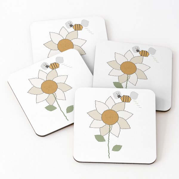 Item preview, Sunflower And Bee Botanical Art Print designed and sold by QuirkyCartel.