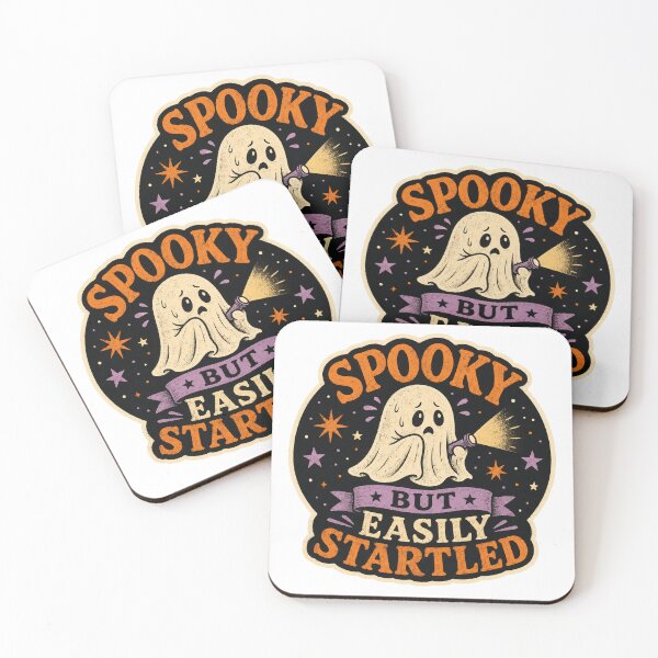 Item preview, Spooky but Easily Startled Nervous Halloween Ghost designed and sold by Peak Pop Studio..