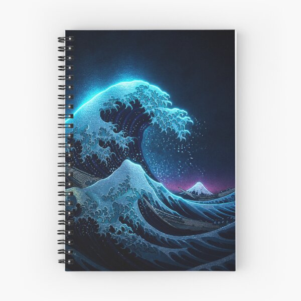 Item preview, Moonlight Glow Great Wave | Neon Ukiyo-e Re:Mix | Japanese Art | Hokusai designed and sold by vekotpu.