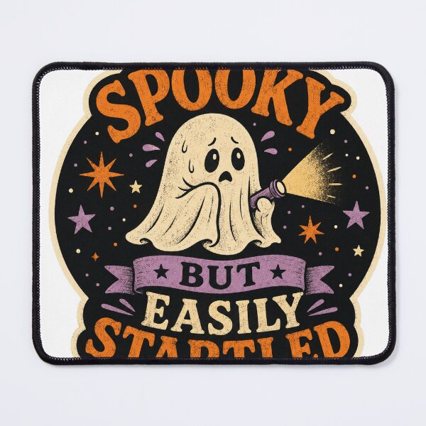 Item preview, Spooky but Easily Startled Nervous Halloween Ghost designed and sold by Peak Pop Designs | Funny Gifts, Cozy Art & Cute Animals .