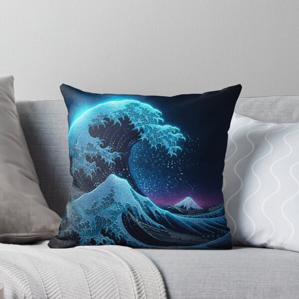 Item preview, Moonlight Glow Great Wave | Neon Ukiyo-e Re:Mix | Japanese Art | Hokusai designed and sold by vekotpu.