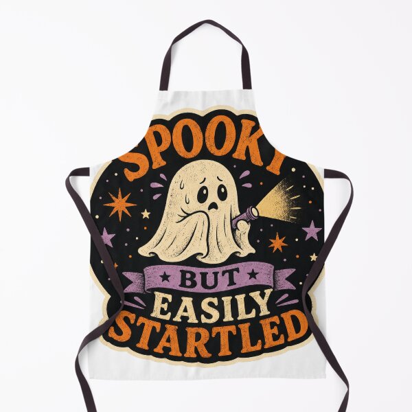 Item preview, Spooky but Easily Startled Nervous Halloween Ghost designed and sold by Peak Pop Designs | Funny Gifts, Cozy Art & Cute Animals .