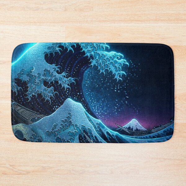Item preview, Moonlight Glow Great Wave | Neon Ukiyo-e Re:Mix | Japanese Art | Hokusai designed and sold by vekotpu.