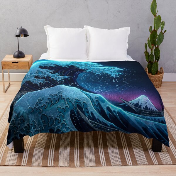 Item preview, Moonlight Glow Great Wave | Neon Ukiyo-e Re:Mix | Japanese Art | Hokusai designed and sold by vekotpu.