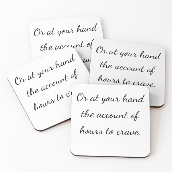 Item preview, “Or at your hand the account of hours to crave,” - handwriting black designed and sold by ariksworld.